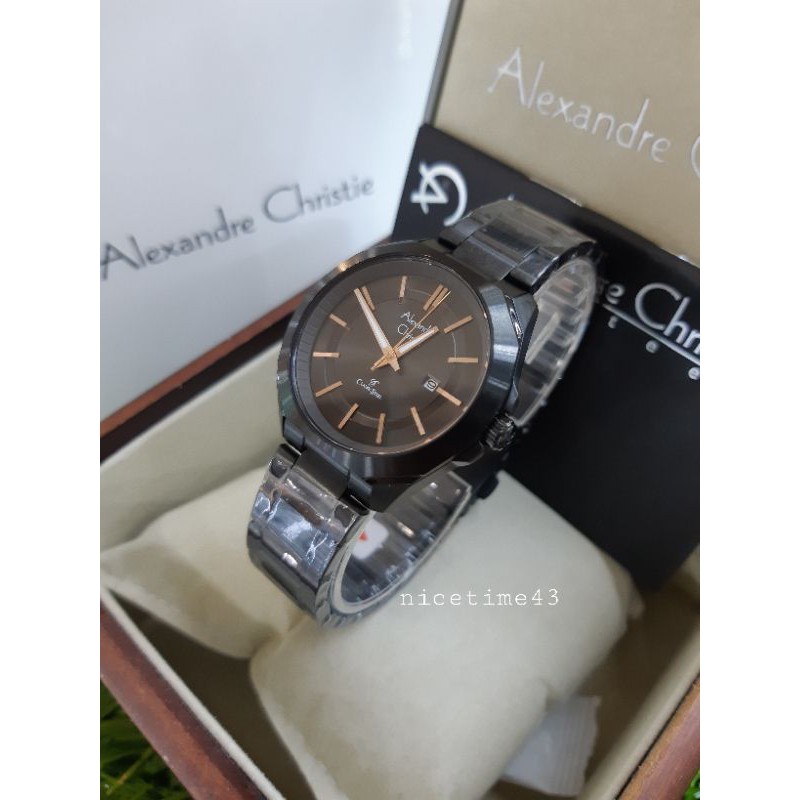 Jam tangan wanita alexandre christie AC 8584LD classic steel
