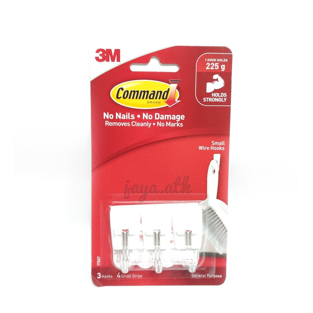 GANTUNGAN HANGER PENGAIT KAIT HOOK KECIL 3M COMMAND 17067 SMALL WIRE HOOK ISI 3