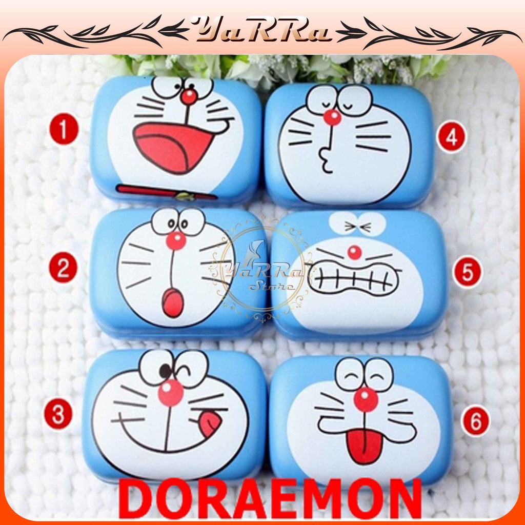 Tempat Softlens Doraemon Kotak Lensa Motif Lucu Kotak Soflen Unik