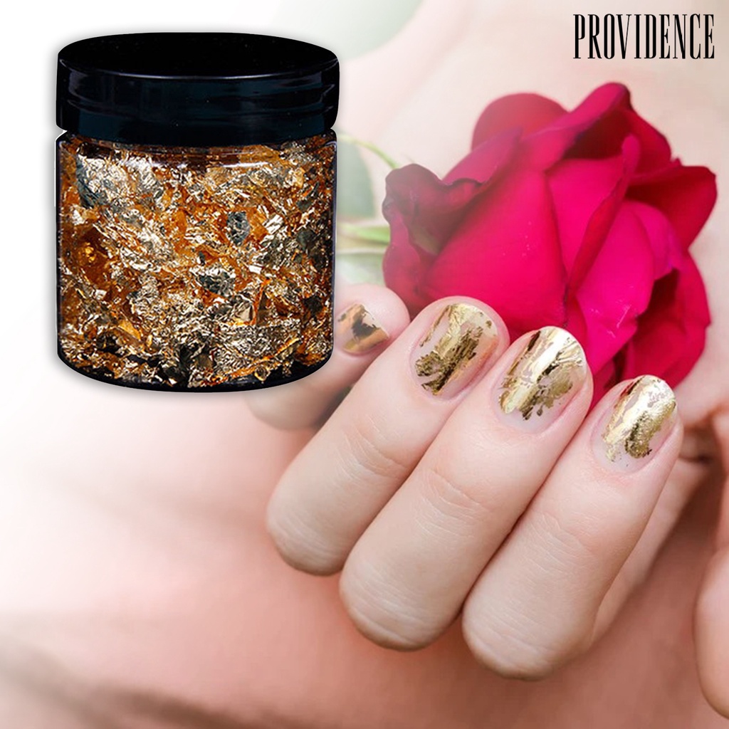 Providence Manicure Decals DIY Easy-Using Delicate Nail Art Gold Foil Paper for Women