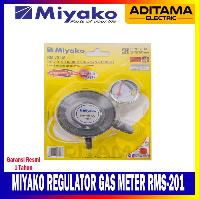 MIYAKO REGULATOR GAS RM-201M/ MIYAKO GAS REGULATOR METER RM-201 M RM201M