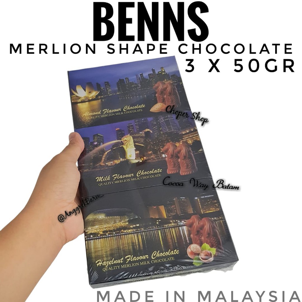 

BELI 1 GRATIS 1 Benns Merlion Chocolate 3pcs x 50gram
