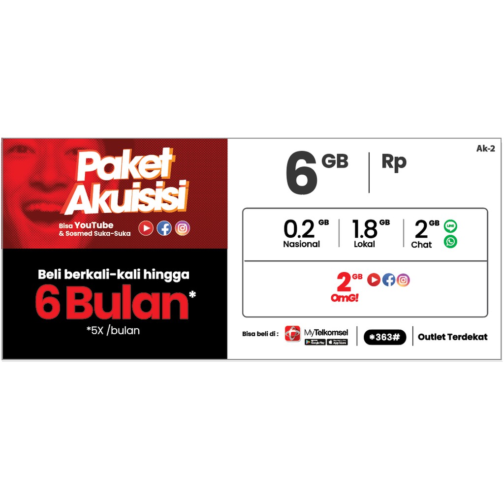 Kartu Internet Telkomsel 6GB