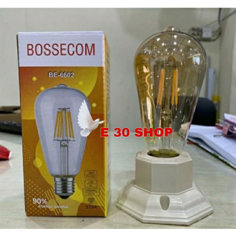 Lampu Filamen LED 4 Watt/Lampu Cafe Bossecom BE-6602 Cahaya kuning