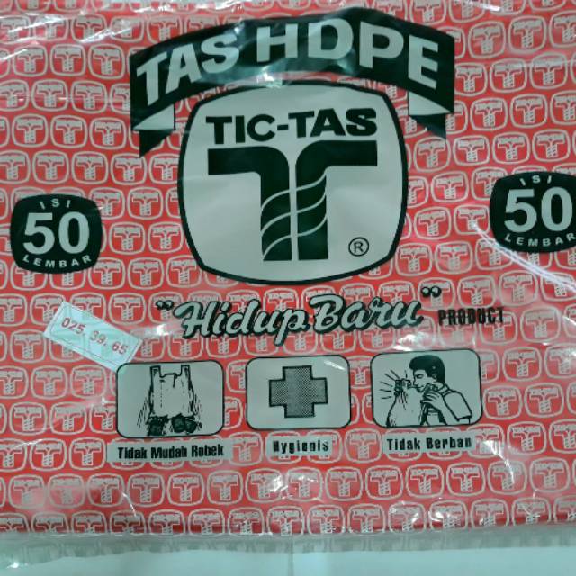 Kantong kresek Tic Tas jumbo warna warni Tictas