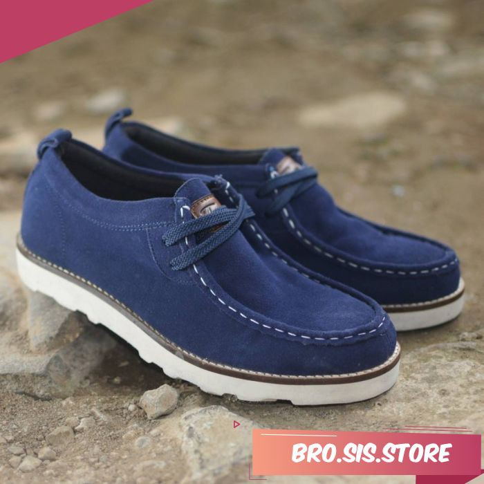 ANVIL NAVY Sepatu Cowok Sepatu Pria Sepatu Pantofel Sepatu Slip On Sepatu Murah