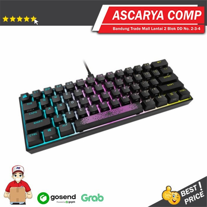 CORSAIR K65 RGB MINI 60% Mechanical Gaming Keyboard - CHERRY MX SPEED