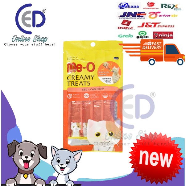 MAKANAN KUCING MEO CREAMY TREATS CRAB FLAVOR 60GR