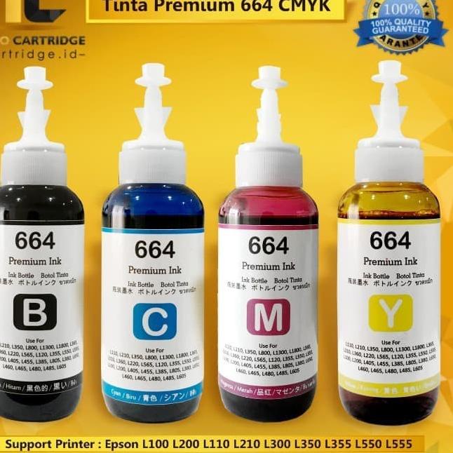 Jual Tinta Premium Ink 664 Refill Isi Ulang Pengganti T664 Printer Epson L100 L110 L120 L200 5812