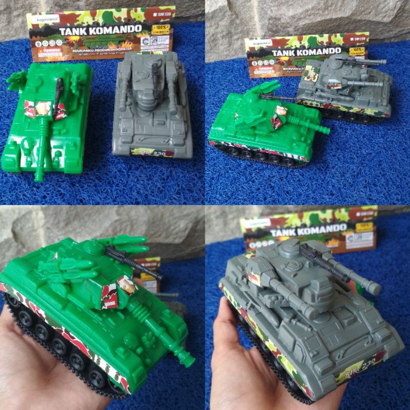 Mainan Anak Mobil Tank Baja Isi 2 Pcs - Mainan Tank Combat - Mainan Tank Tentara - Tank Plastik