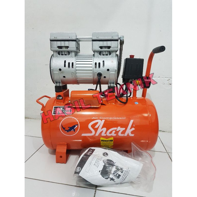 Kompresor Listrik Oiless Shark OV 10-25 tanpa oli Silent 1 HP 25 Liter