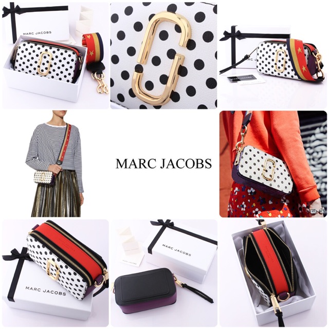 Marc Jacobs Snapshot Polka Dot Camera Bag (3Tone) with Box