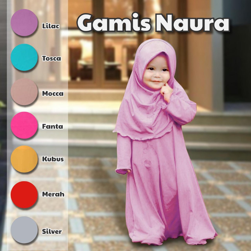 Stelan Gamis Naura Gamis Lucu murah gamis anak