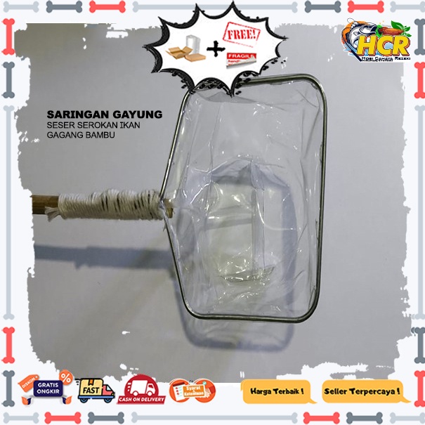 Seser Serokan Saringan GAYUNG Ikan Gagang Bambu