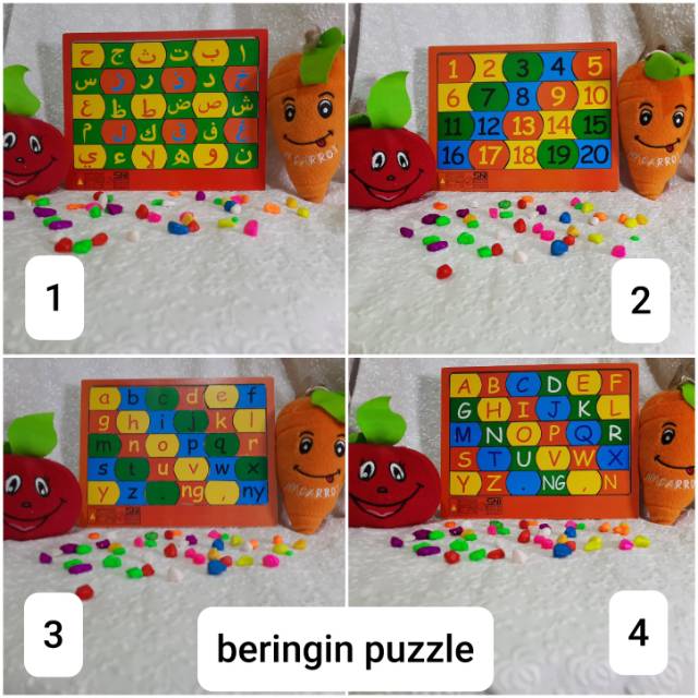 Puzzle huruf dan angka