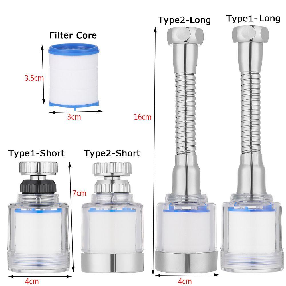 Tap Putar Atas Konektor Peralatan Dapur Filter Diffuser Sprayer Tap Head