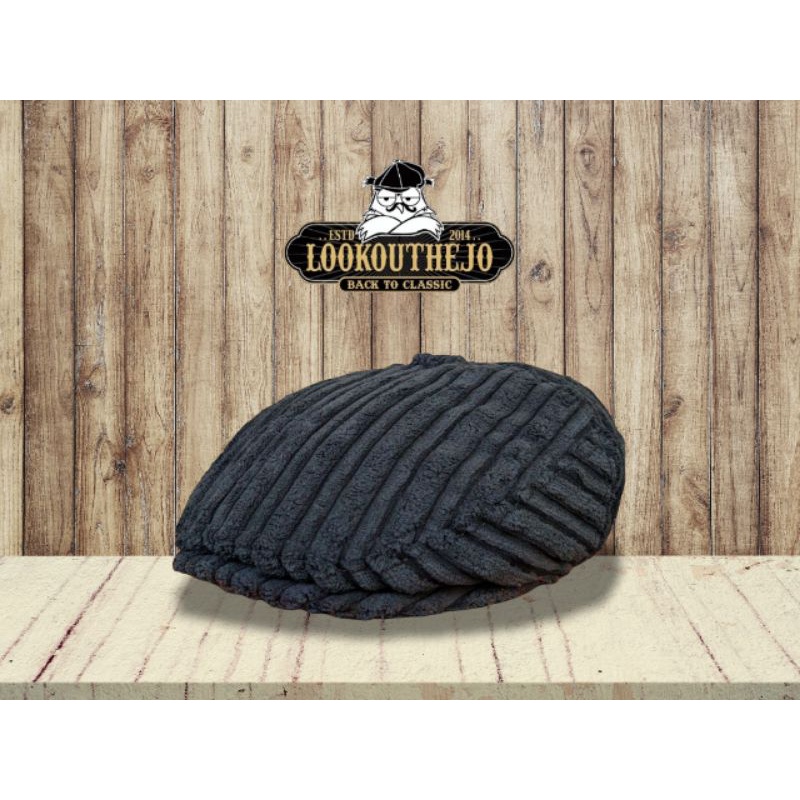FLAT CAP MOTIF GARIS CORDUROY ORIGINAL LOOKOUTHEJO