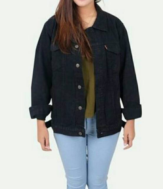 JAKET JEANS  WANITA JUMBO LD 122cm XXXL MUAT UNTUK 100KG