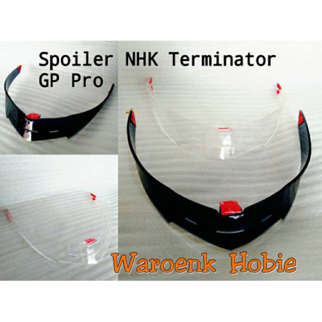 Spoiler helm NHK Terminator GP pro, aksesoris helm full face & half face