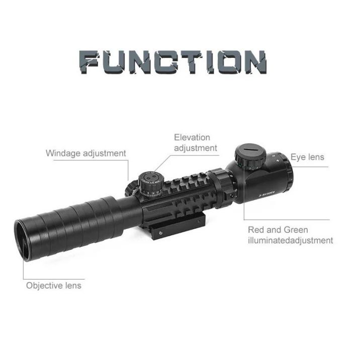 Telescope Bushnell 3 9X32EG Long Range Scope Riflescope Tactical | Mainan & Hobi | Aksesoris Airsoft