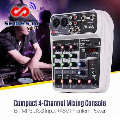 MIXER PROFESSIONAL 4 CHANNEL MIXING CONSOLE 48V