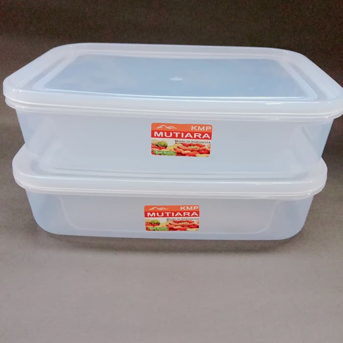 Kotak Makan Plastik 2000mL / Sayur / Penyimpan Makanan Transparan  / Tempat Donat / Brownies / Mutiara Pack 2000 mL / Box Serbaguna