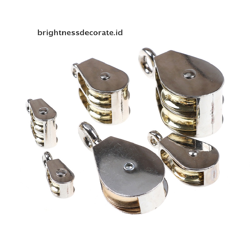 [birth] 36/52/75mm Metal sheave zinc alloy pulley mini single/double pulley for diy [ID]