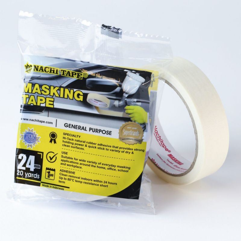 LAK BAN KERTAS 1&quot; NACHI / MASKING TAPE 24MM X 20YARD