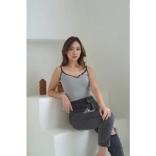 [LUXE.DLABEL]- D13 TOP | Tanktop Wanita Import Top wanita sexy Rajut Croptop wanita Atasan Wanita Sexy Rajut Import Quality Inner Wanita Atasan Polos Wanita