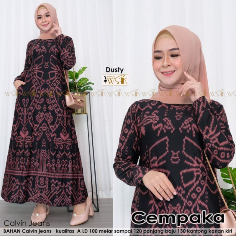 GAMIS WANITA TERBARU cempaka dress matt Calvin jeans premium ori AGR WSK ld 100 melar sampai 120