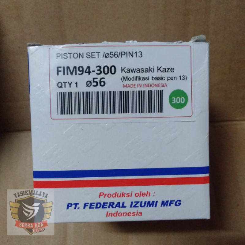 PISTON KIT FIM 94 PIN 13 DIAMETER 56 KAZE untuk rubahan VARIO,BEAT,SCOOPY,Abs REVO, Jup Z, vega zr,  FIM Original 100%