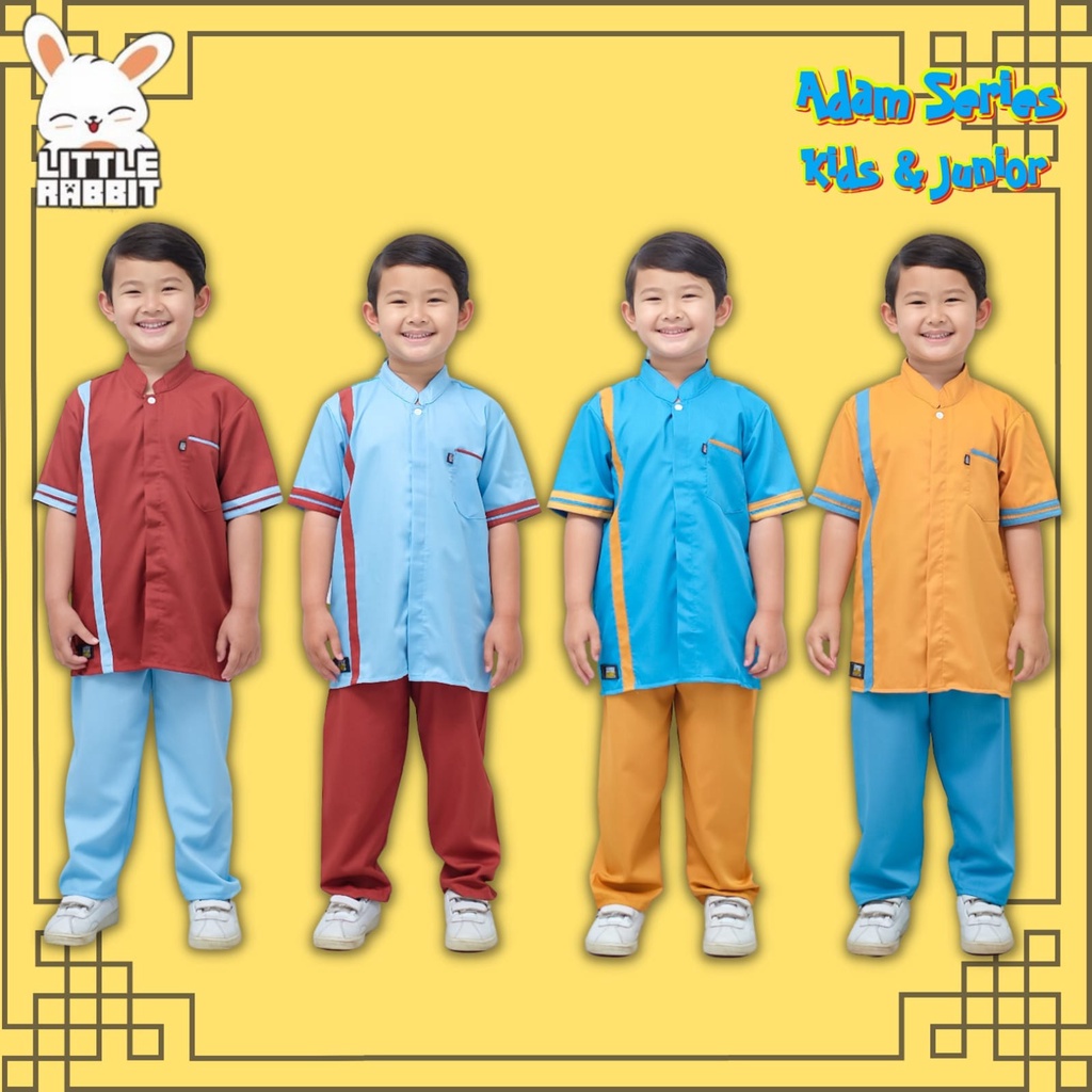 Setelan Muslim Kokoh Anak Laki Adam Series Little Rabbit