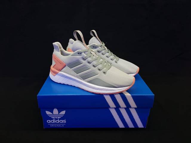 Sepatu Adidas Questar Ride Grey Black Pink Abu Peach Termurah Berkualitas Best Seller Kado Hadiah