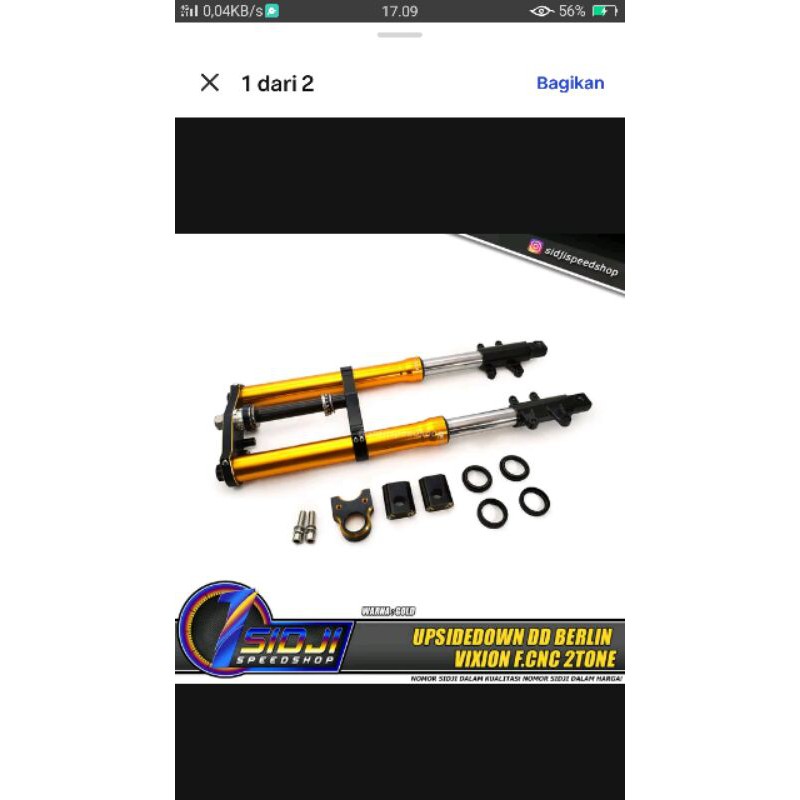 Shock Depan Up Side Down Vixion R15  Byson Xabre Scorpio Cb 150 Cbr Rx king Megapro Tiger Ninja150