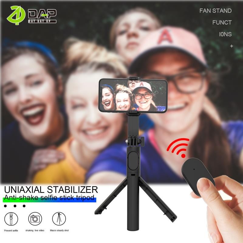 Tongsis Bluetooth DAP DH-P01 Selfie Stick Bluetooth Tripod 3 In 1