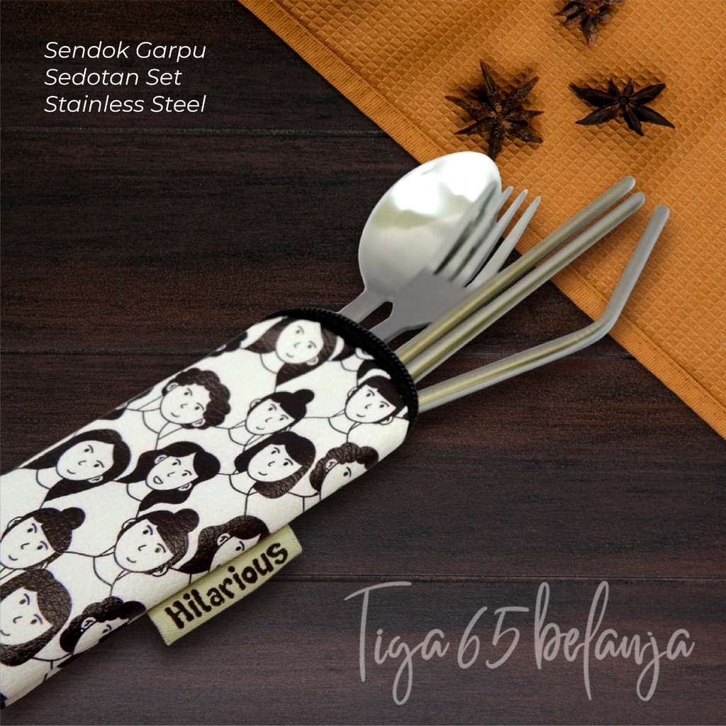 Cutlery Set / Sendok Stainless / POUCH SENDOK / SENDOK GARPU / Pouch sendok set 0003