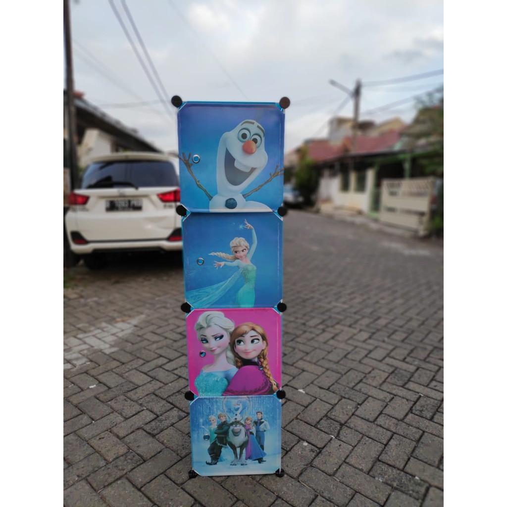 READY STOCK! LEMARI PAKAIAN SERBAGUNA 1X4 MURAH/LEMARI PLASTIK/LEMARI PLASTIK KARAKTER DORAEMON, DLL