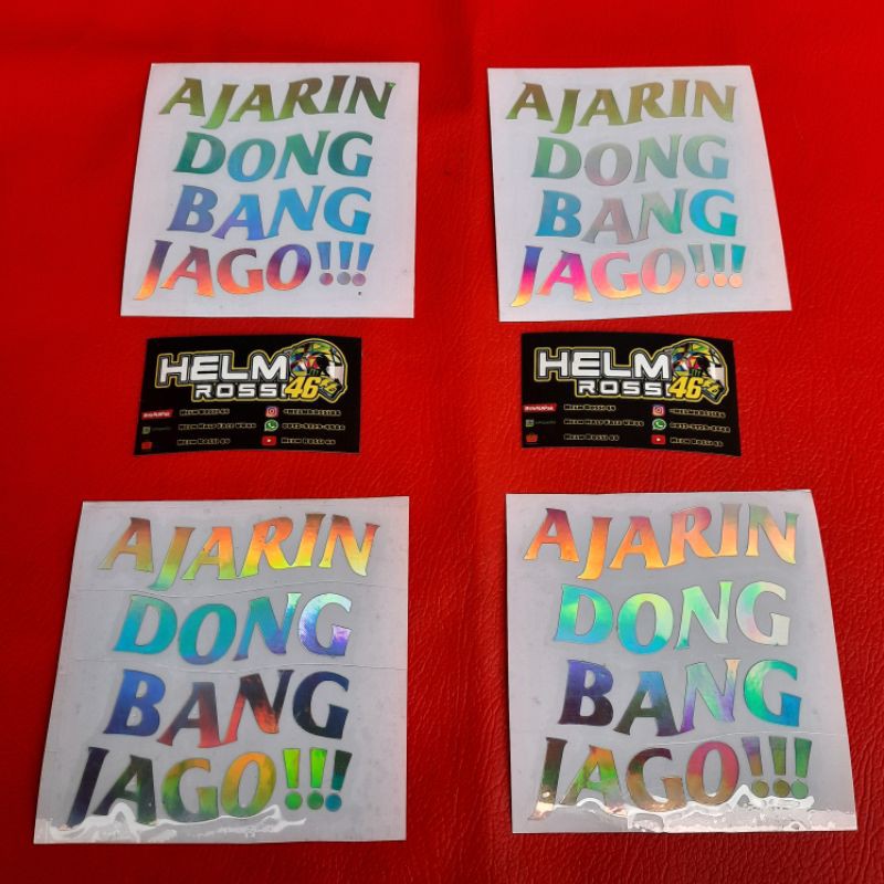 [COD] STICKER AJARIN DONG BANG JAGO - Sticker helm - Sticker motor variasi