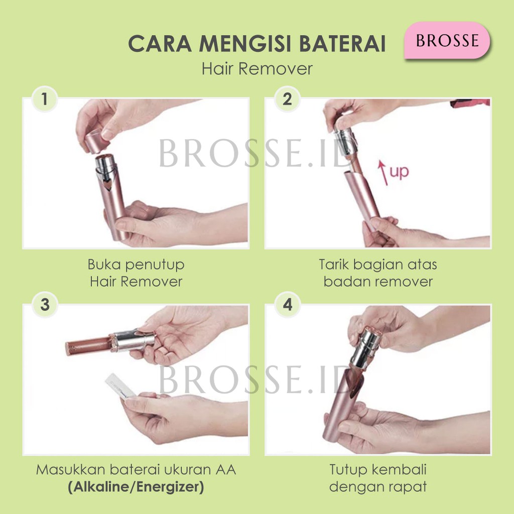 READY STOCK - Brosse HairRemover ORIGINAL + BERGARANSI - White &amp; Rosegold
