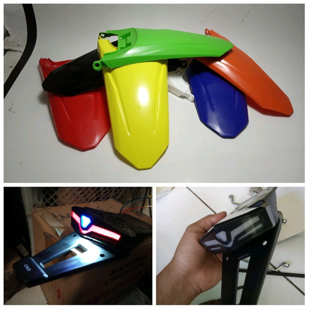 slebor spakbor belakang klx 150 bf dtracker  lampu belakang klx stoplam sein klx klx 150 bf TERMURA
