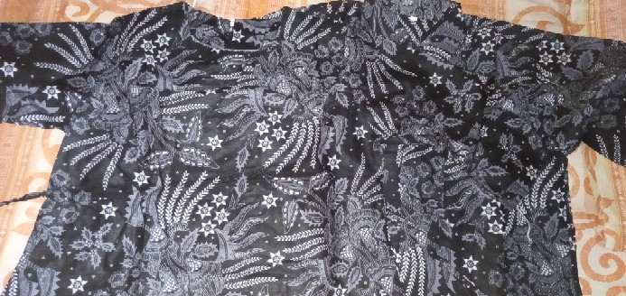 Batik Couple Pria Wanita Motif Manggar Abu