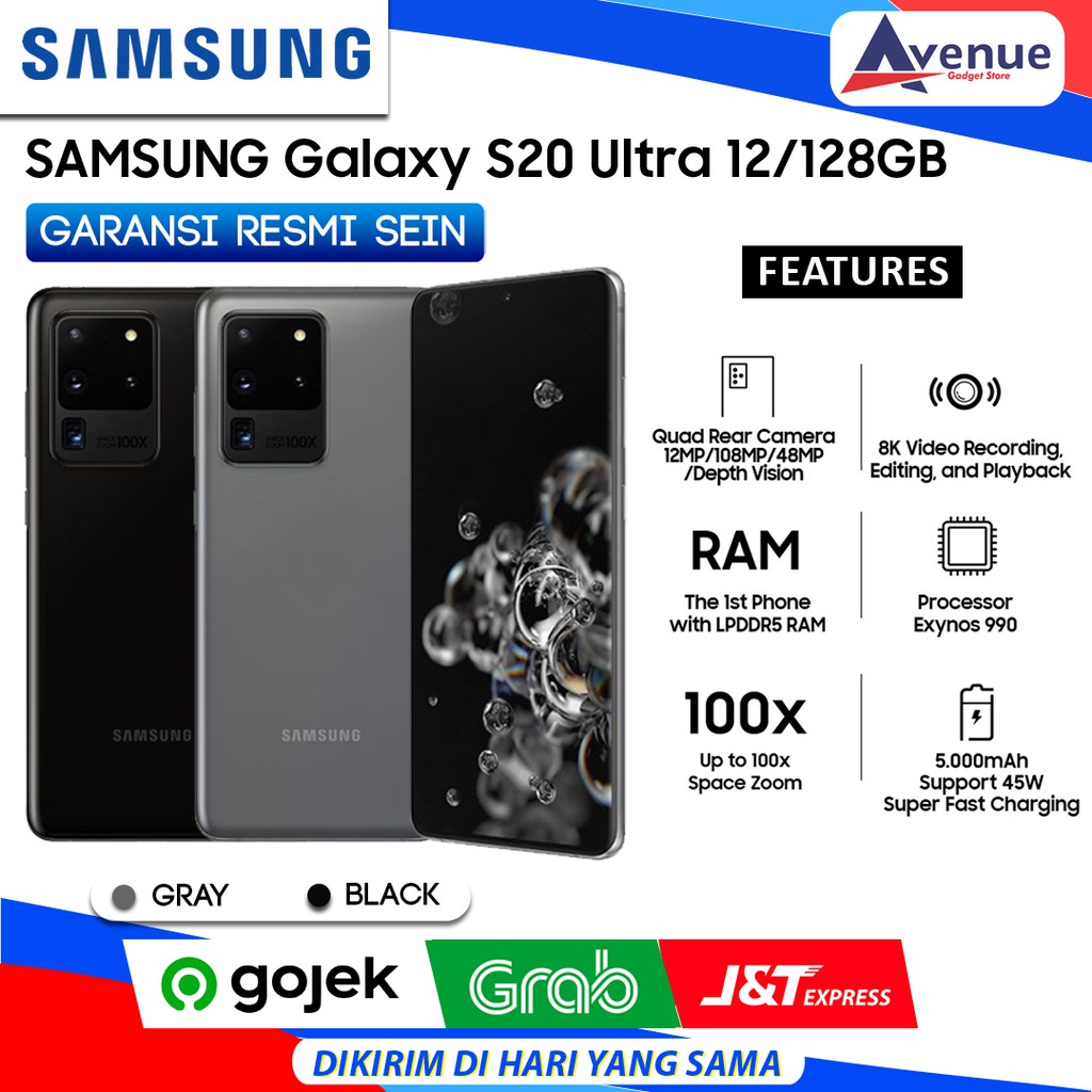 HP SAMSUNG GALAXY S20 ULTRA 12/128GB GARANSI RESMI PROMO