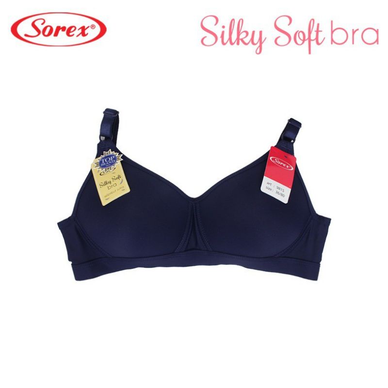 SOREX Bra Silky Soft 9815 Busa Tipis tanpa kawat Kait 3 Setara Cup B