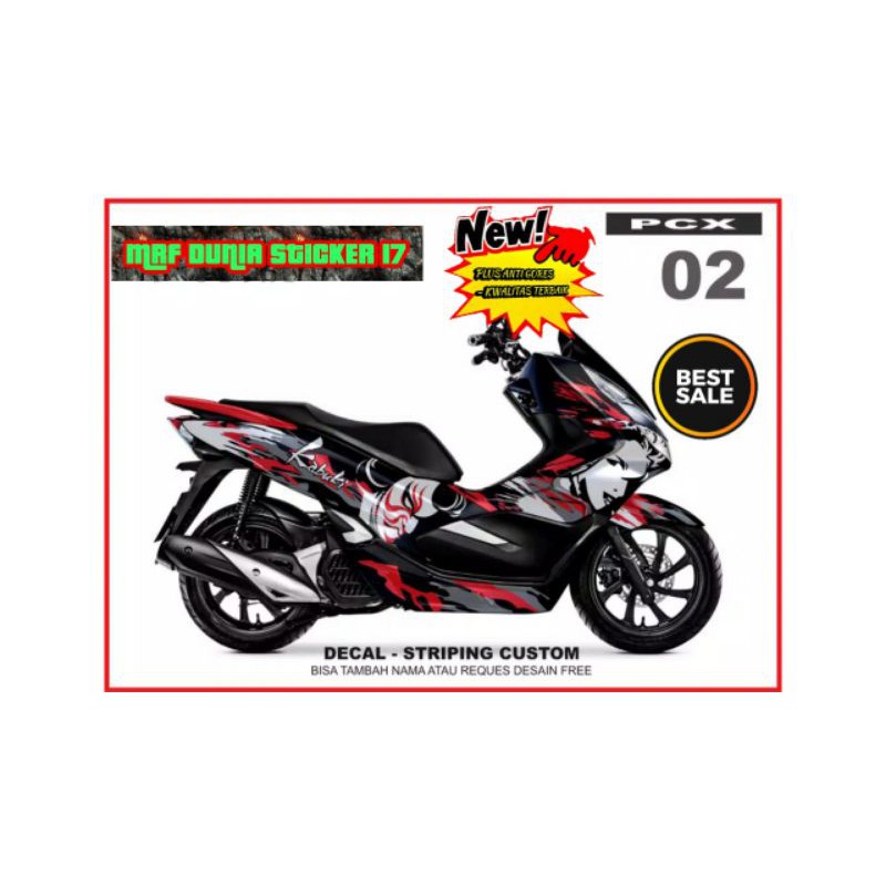 Sticker decal PCX , Striping PCX , Sticker PCX , Sticker Honda PCX model 02