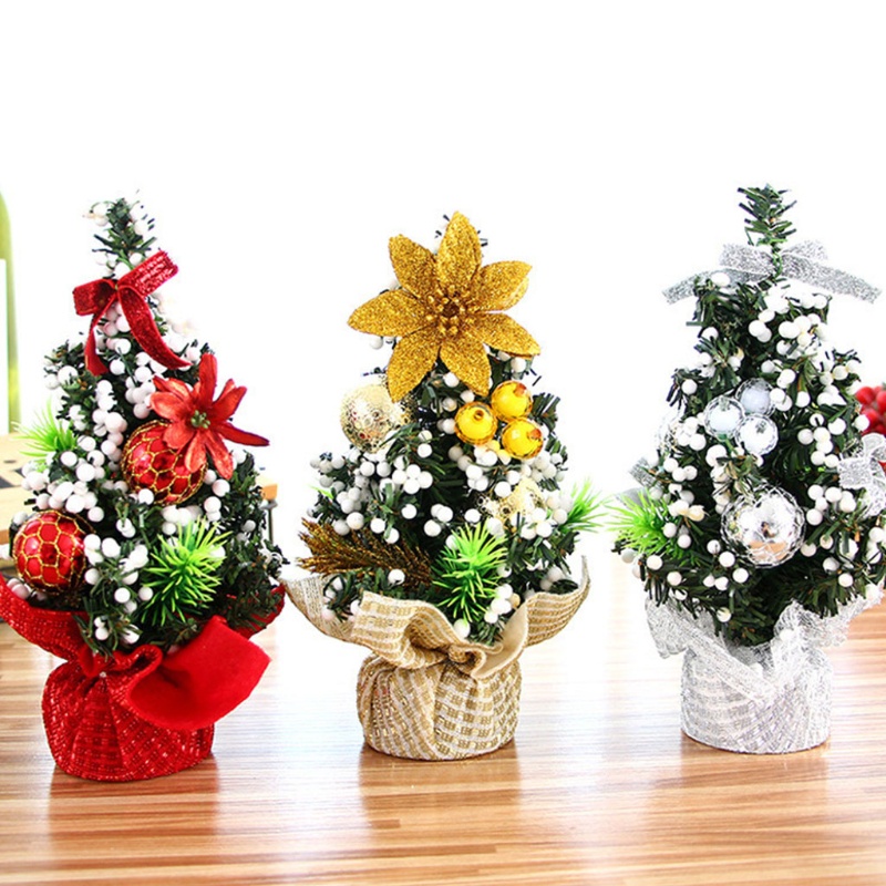 Ornamen Pohon Natal Mini Ukuran 20cm Untuk Dekorasi Meja