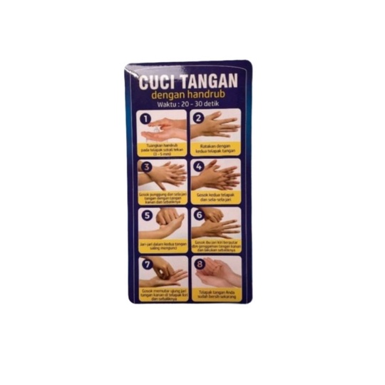 

Stiker Petunjuk Tangan Dengan Handrub / Handsanitizer | Stiker Cuci Tangan Dengan Handrub Versi Murah | Stiker Petunjuk Cara Cuci Tangan