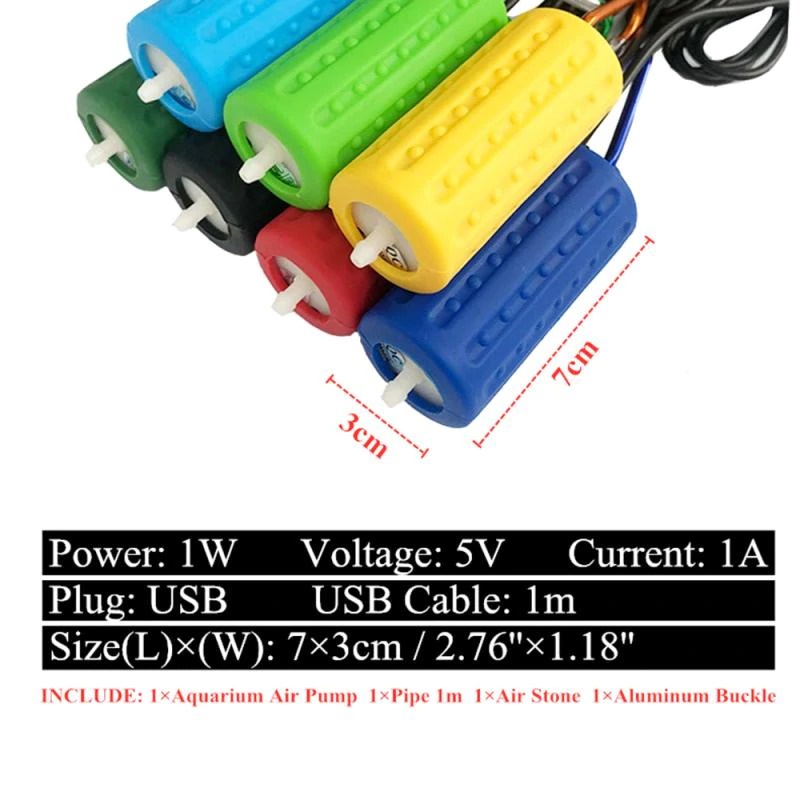 COD - SweetLife Pompa Air Aquarium Mini USB Oxygen Air Pump with Air Stone CP