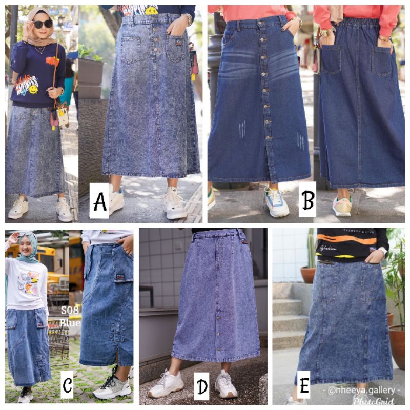 Denim Skirt Rok Jeans by Gyl