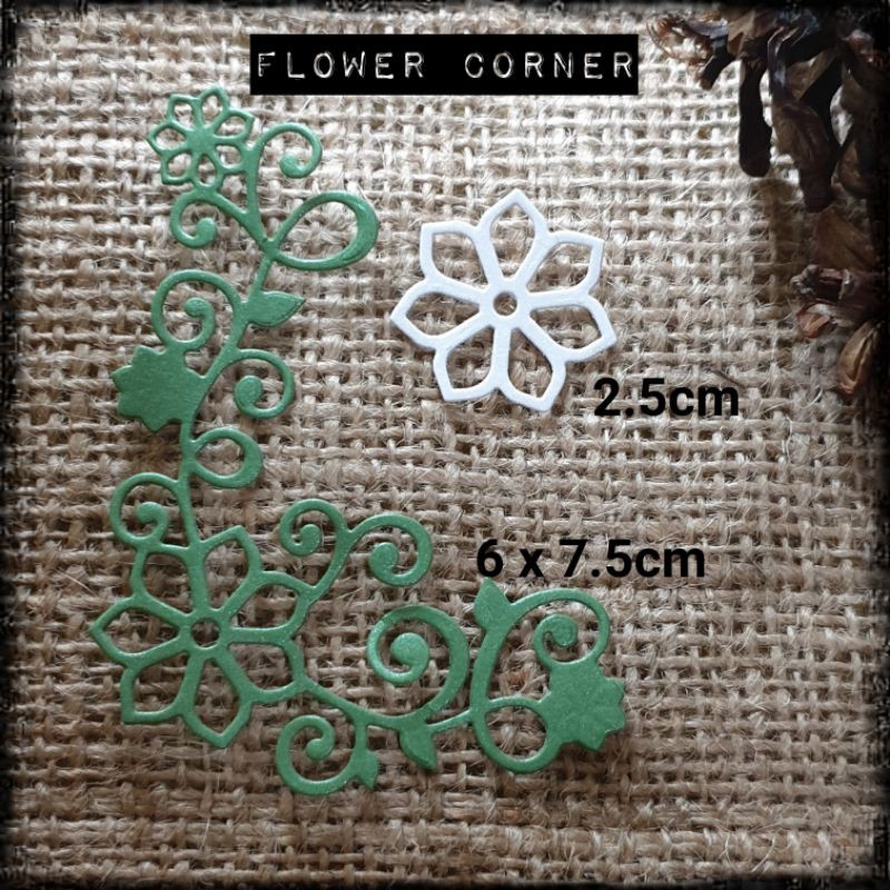 Scrapbook bunga sudut/Die Cut Flower Corner