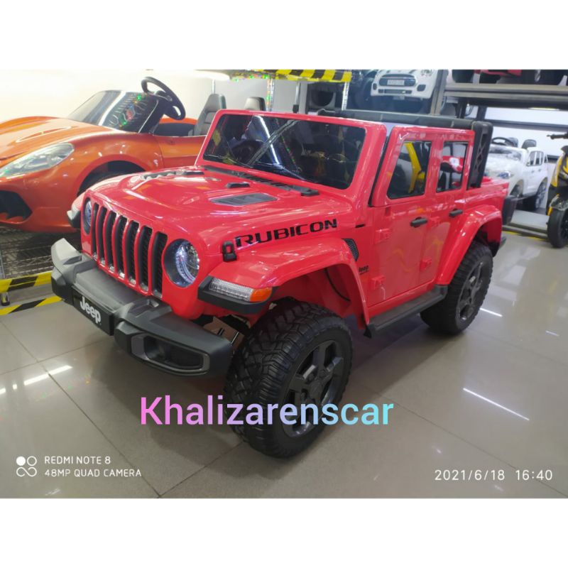 Mobil Aki Jeep Rubicon Gladiator Lisensi  PK-3928 Ban Karet